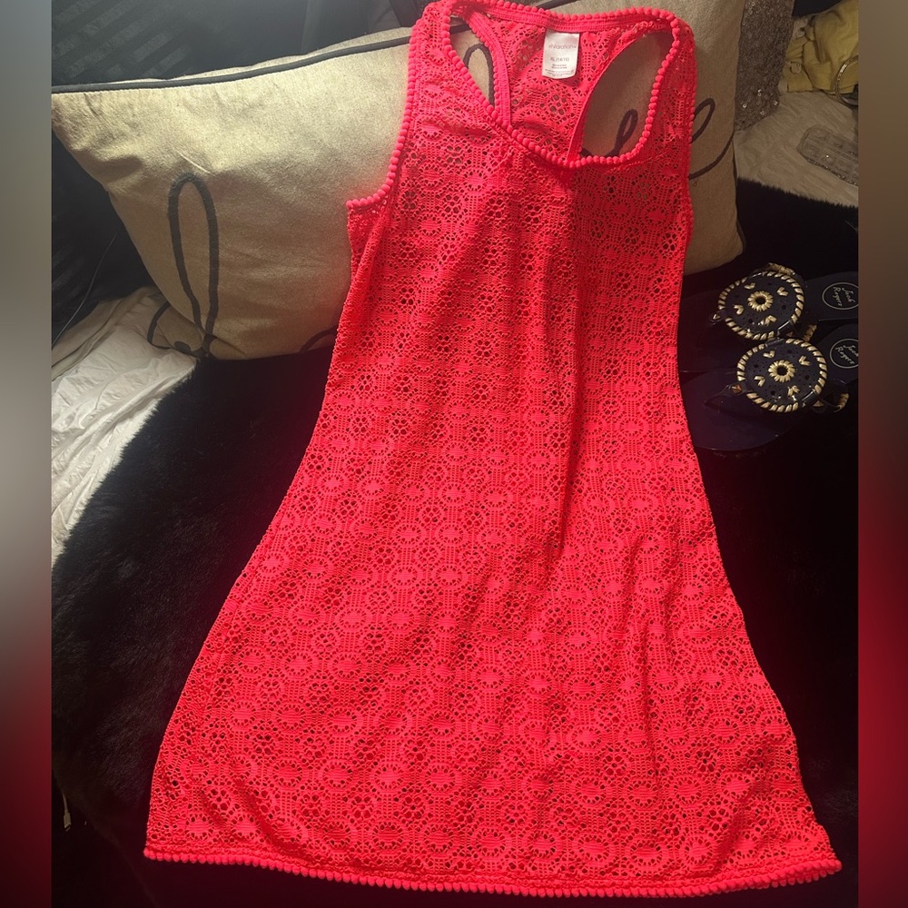 Xhilaration Coral Lace Sleeveless Cover up🌸🌸